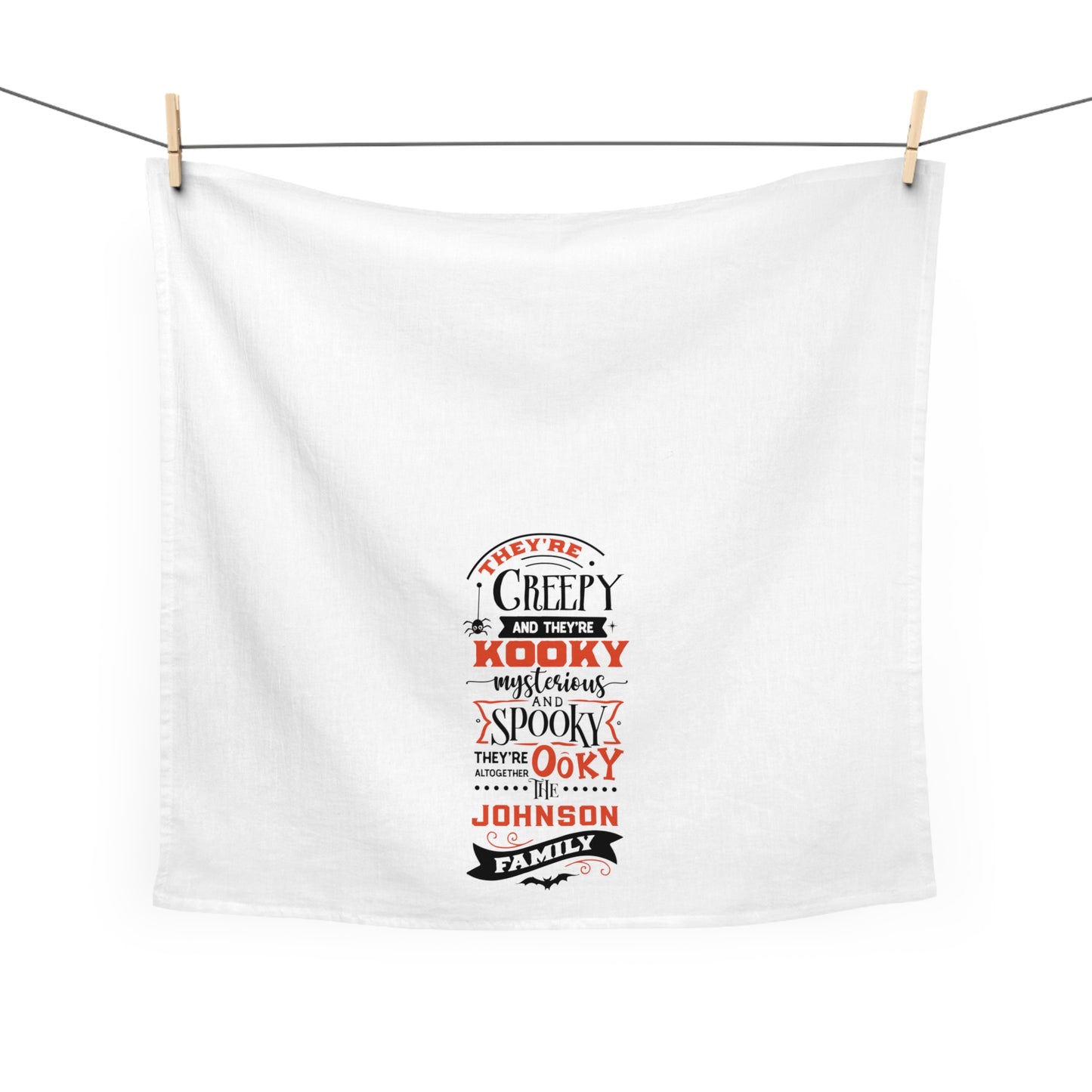 Addams Family Halloween Personalized Tea Towel - Amazing Faith Designs