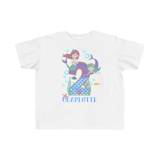 Mermaid Birthday Toddler Shirt - Amazing Faith Designs
