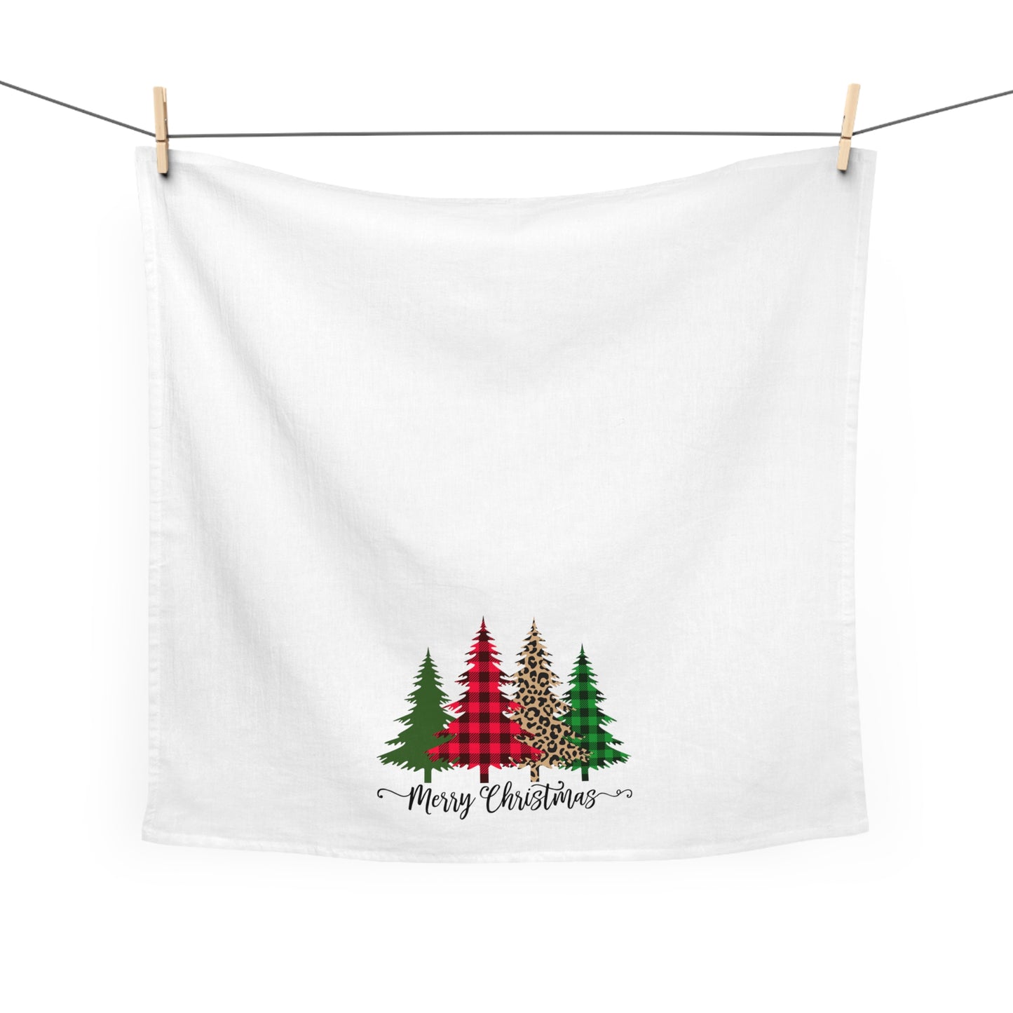 Leopard Christmas Trees Tea Towel - Amazing Faith Designs