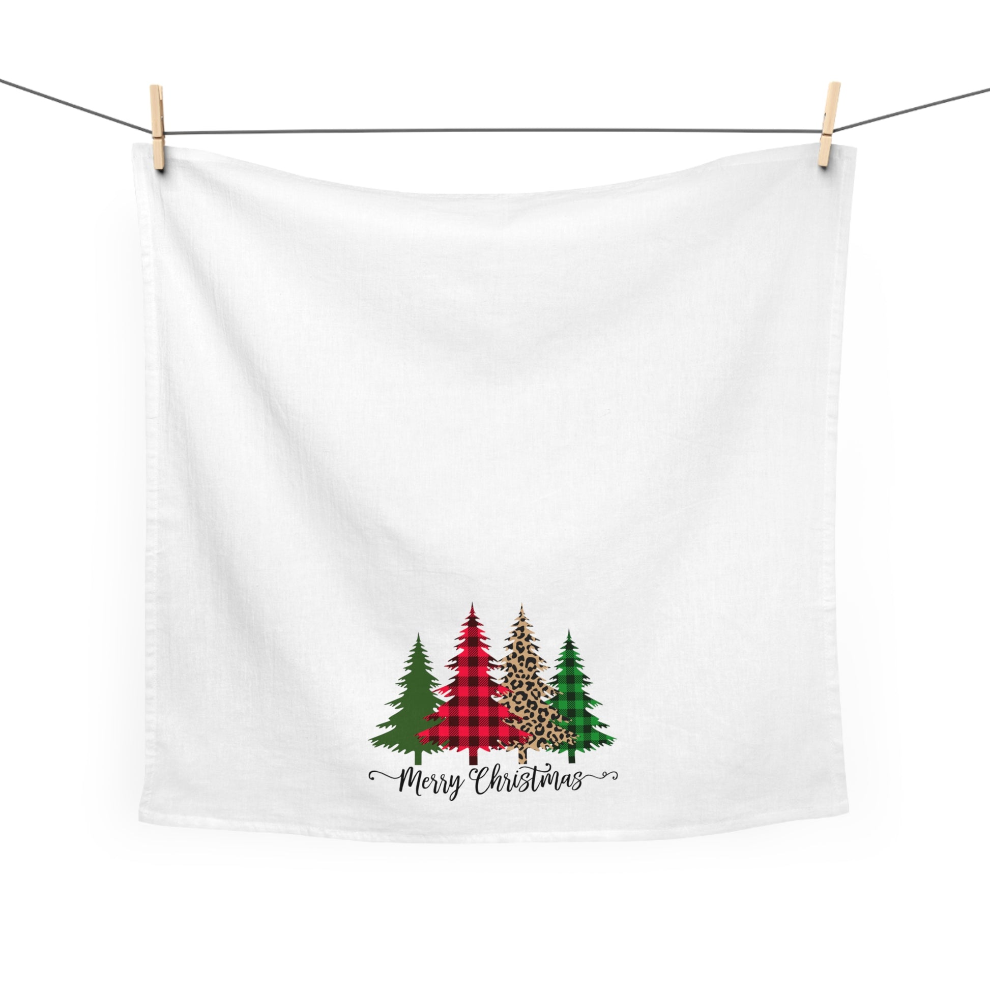 Leopard Christmas Trees Tea Towel - Amazing Faith Designs