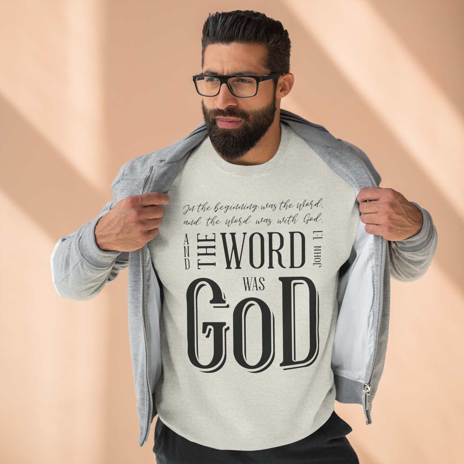 In the Beginning Scripture Christian Sweatshirt - Amazing Faith Designs