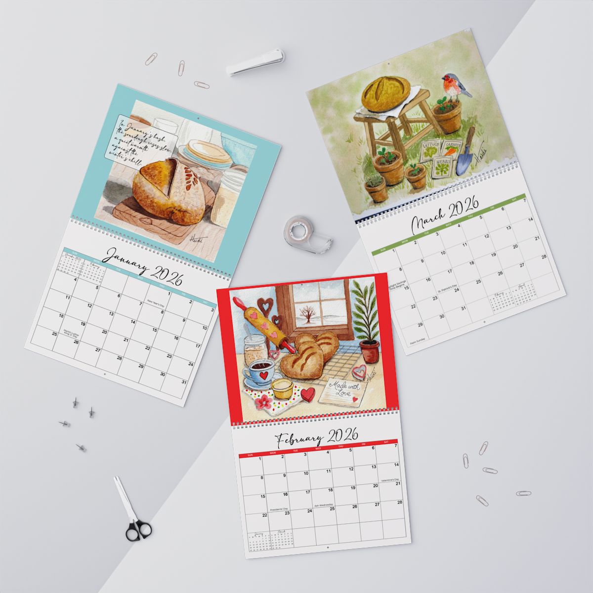 2026 Sourdough Wall Calendar - Amazing Faith Designs