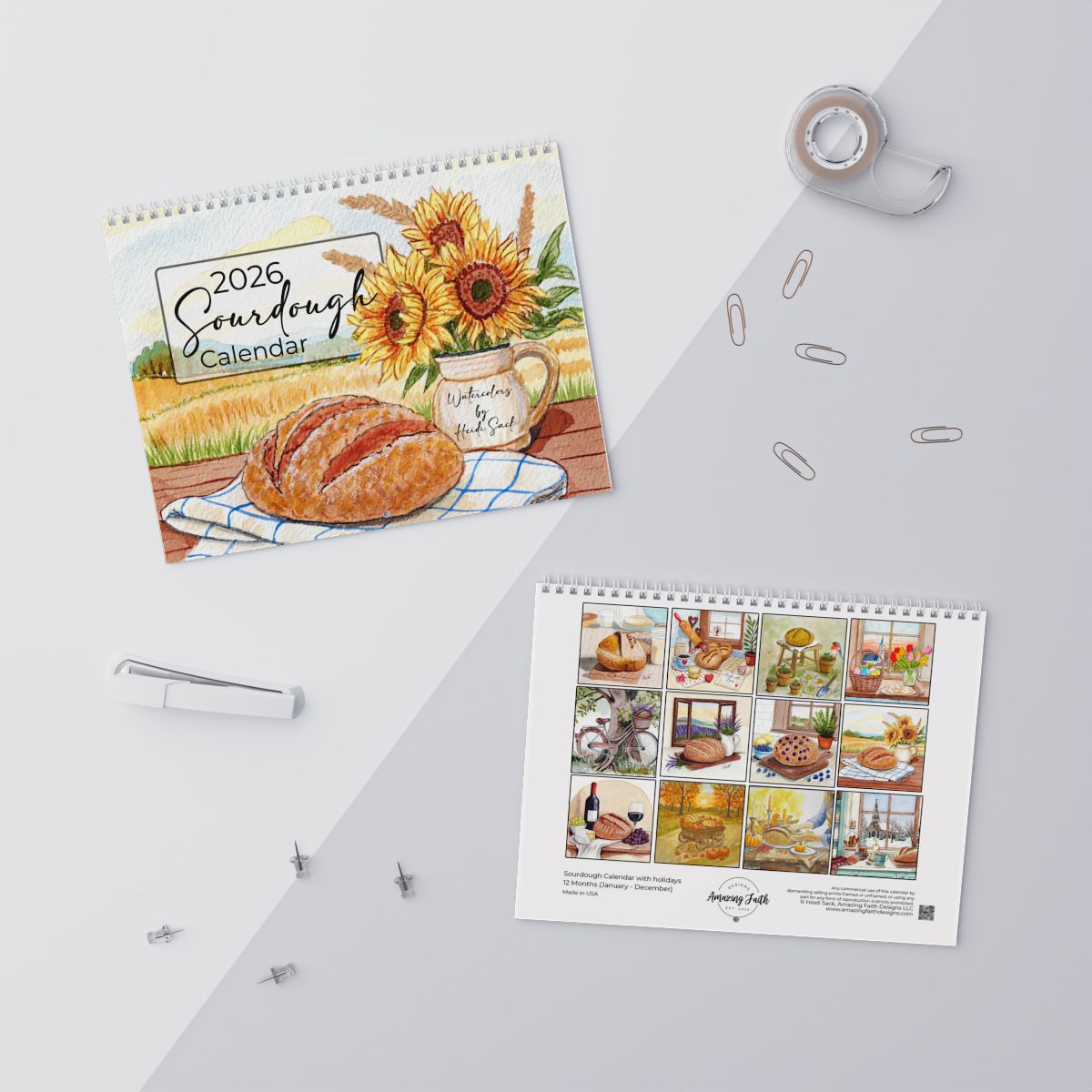 2026 Sourdough Wall Calendar - Amazing Faith Designs
