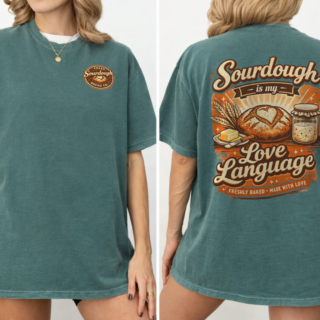 Sourdough Is My Love Language Retro T-Shirt - Amazing Faith Designs