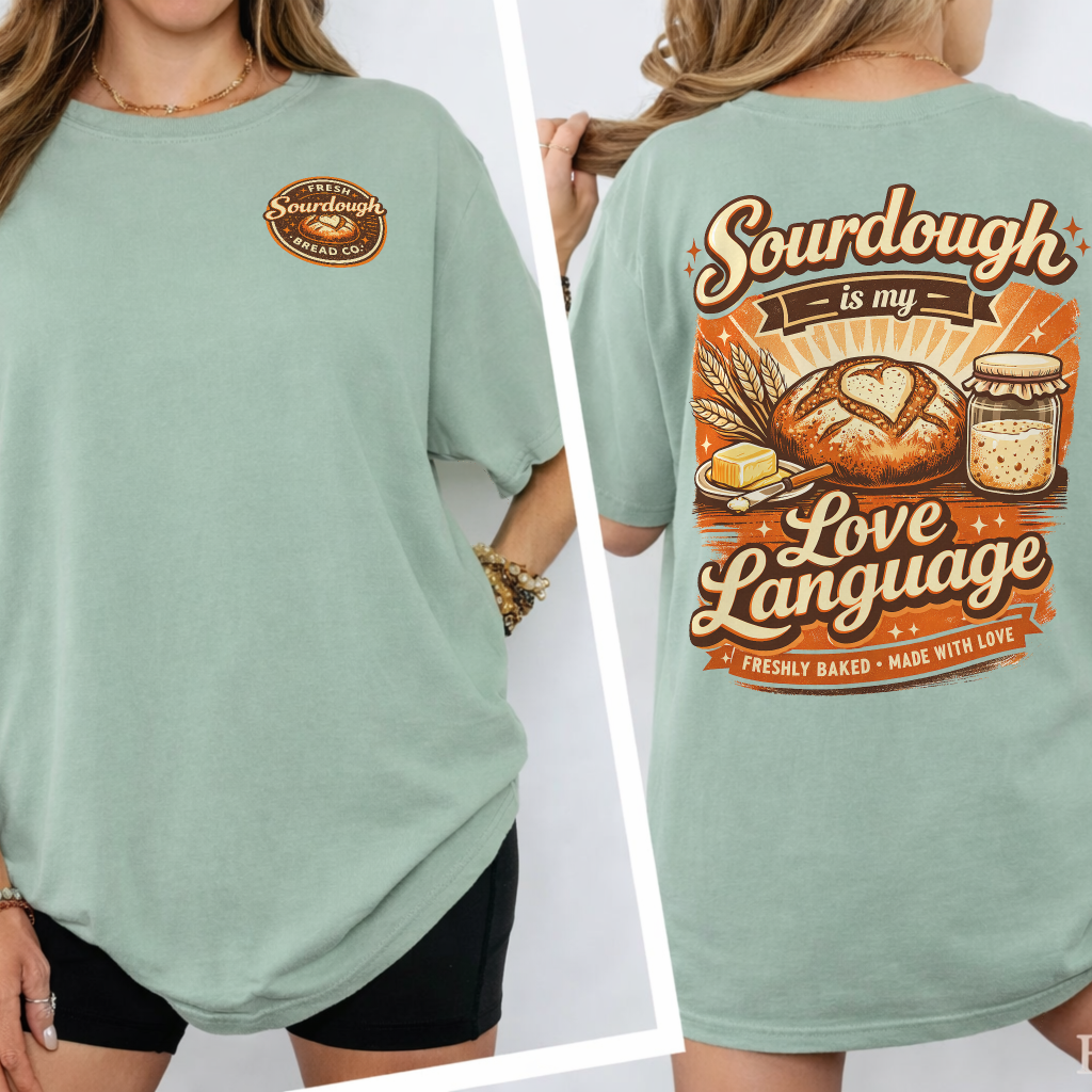 Sourdough Is My Love Language Retro T-Shirt - Amazing Faith Designs