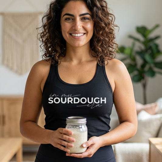 In My Sourdough Era Ladies Racerback Tank - Amazing Faith Designs