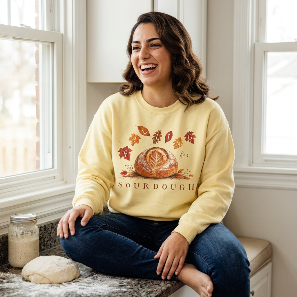 Falling for Sourdough Lightweight Comfort Colors Sweatshirt