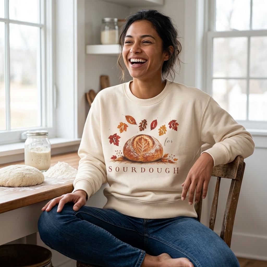 Falling for Sourdough Lightweight Comfort Colors Sweatshirt