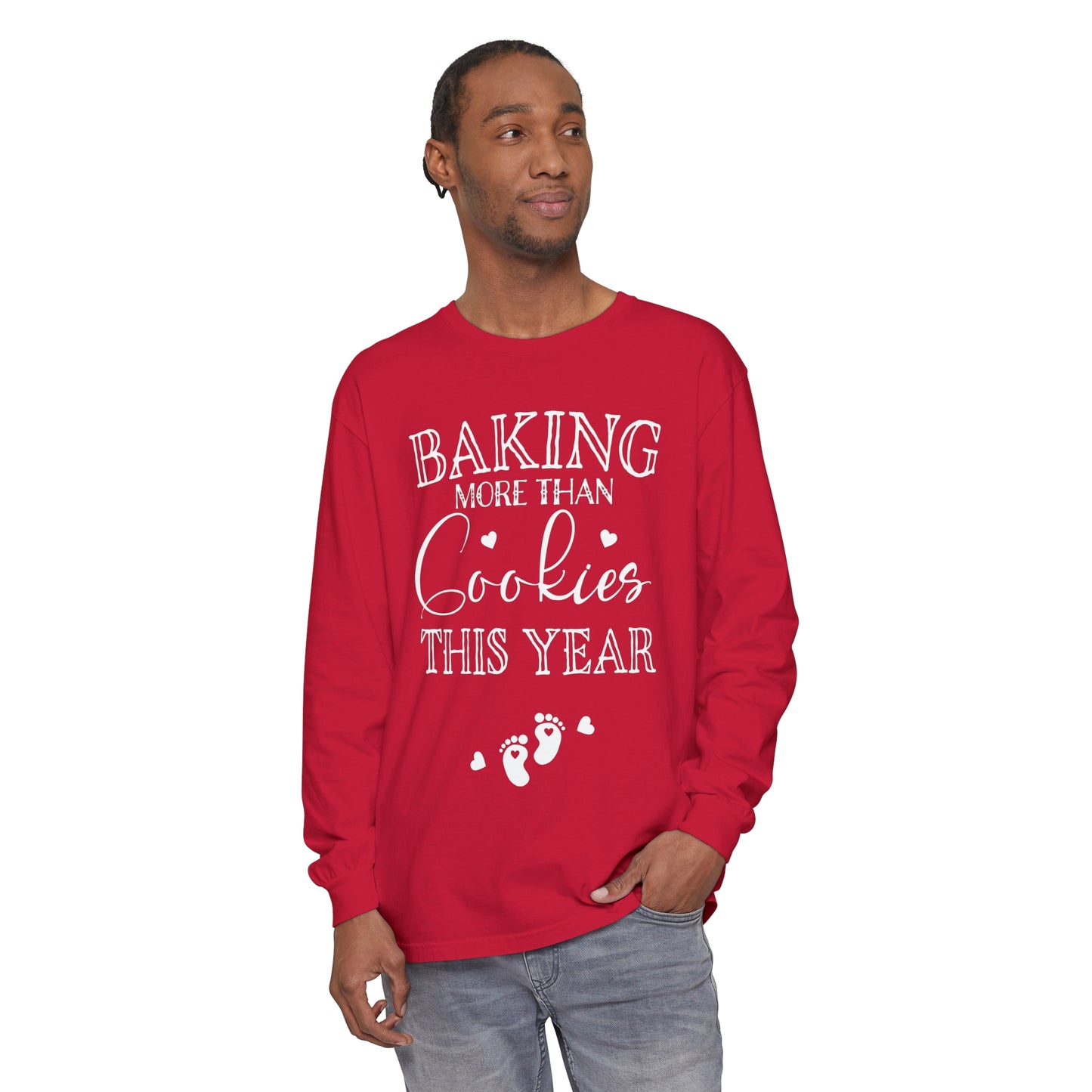 Baking More than Cookies Long Sleeve Pregnancy Tshirt - Amazing Faith Designs