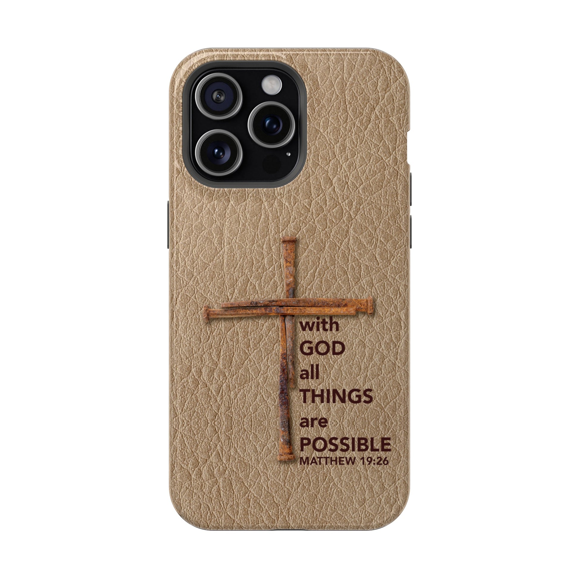 Cross of Nails Christian MAGSAFE Phone Case - Amazing Faith Designs