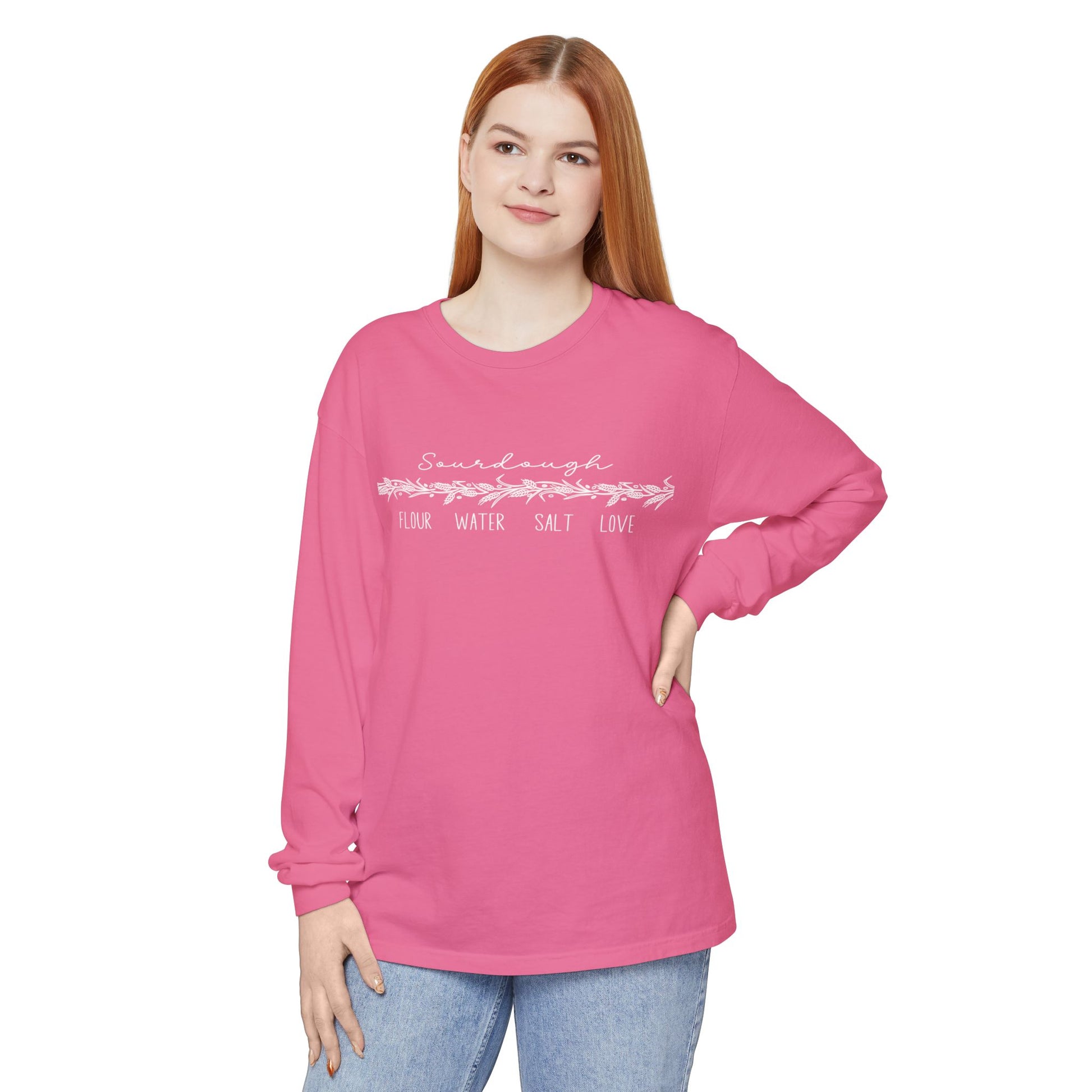 Personalized Flour Water Salt Love Sourdough Long Sleeve T-Shirt - Amazing Faith Designs