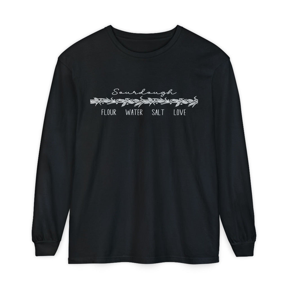 Flour Water Salt Love Sourdough Long Sleeve T-Shirt - Amazing Faith Designs