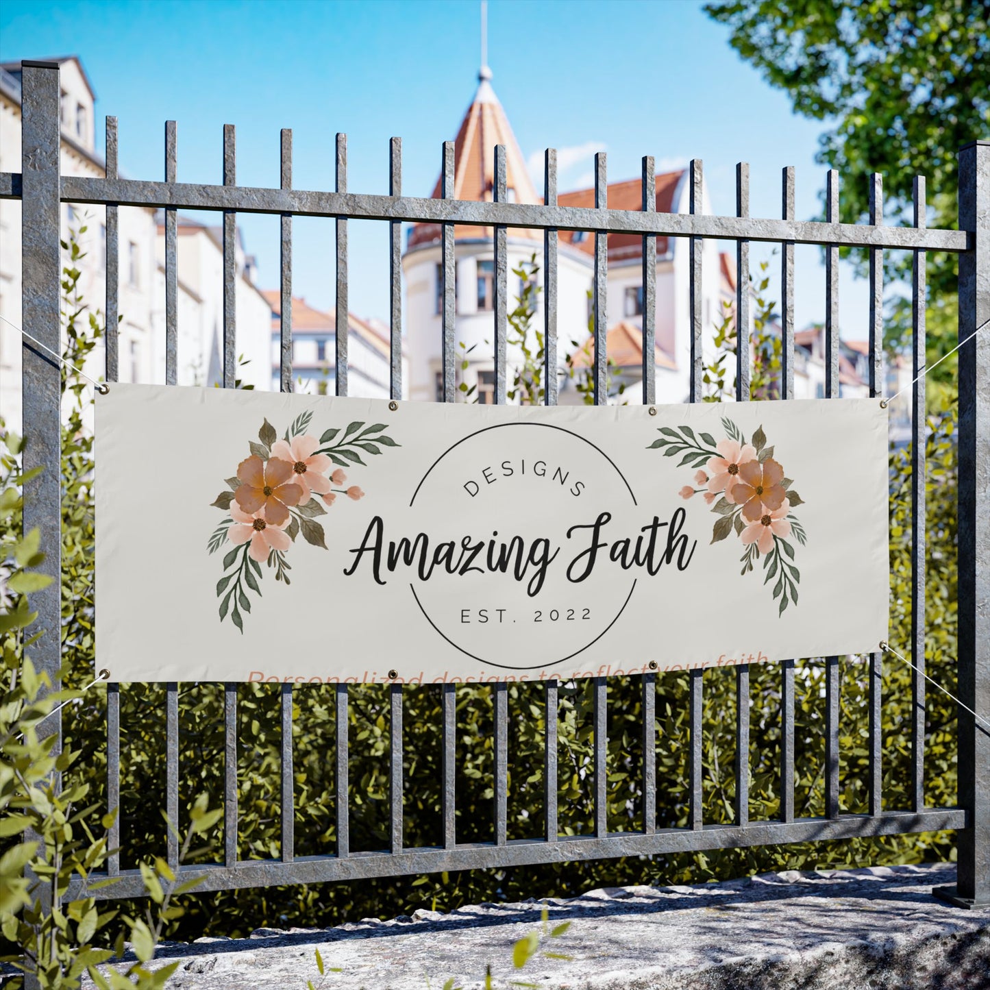 Business Logo Vinyl Banners - Amazing Faith Designs