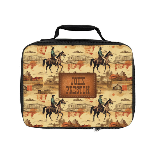 Cowboy Western Personalized Lunch Box - Amazing Faith Designs