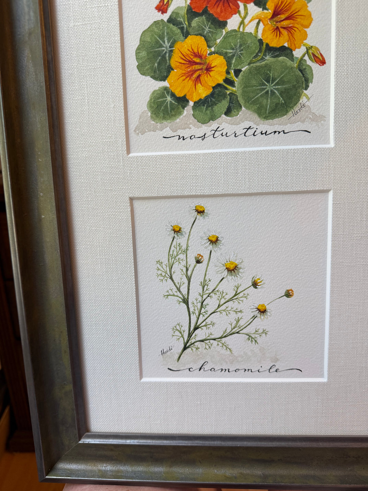 Herbs in Bloom— Original Watercolor Triptych