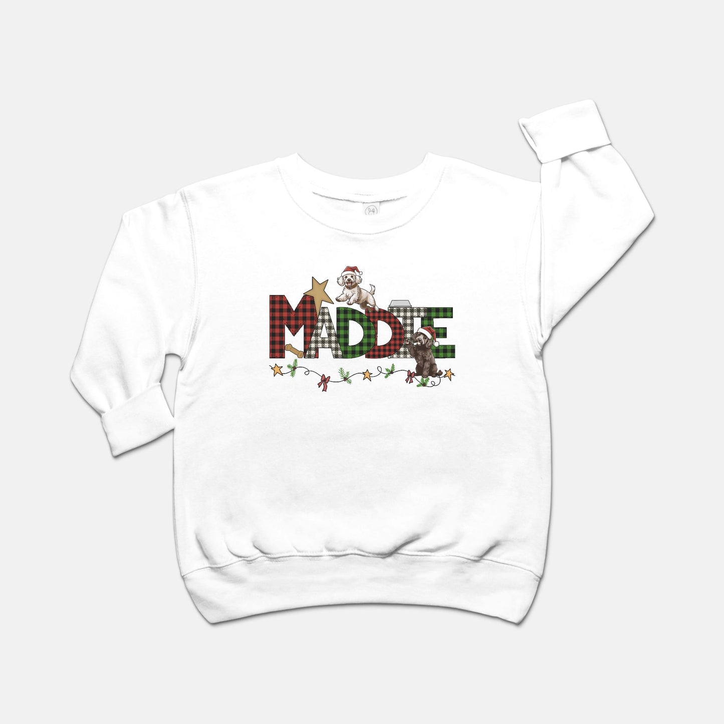 Christmas Dogs Personalized Toddler Sweatshirt - Amazing Faith Designs