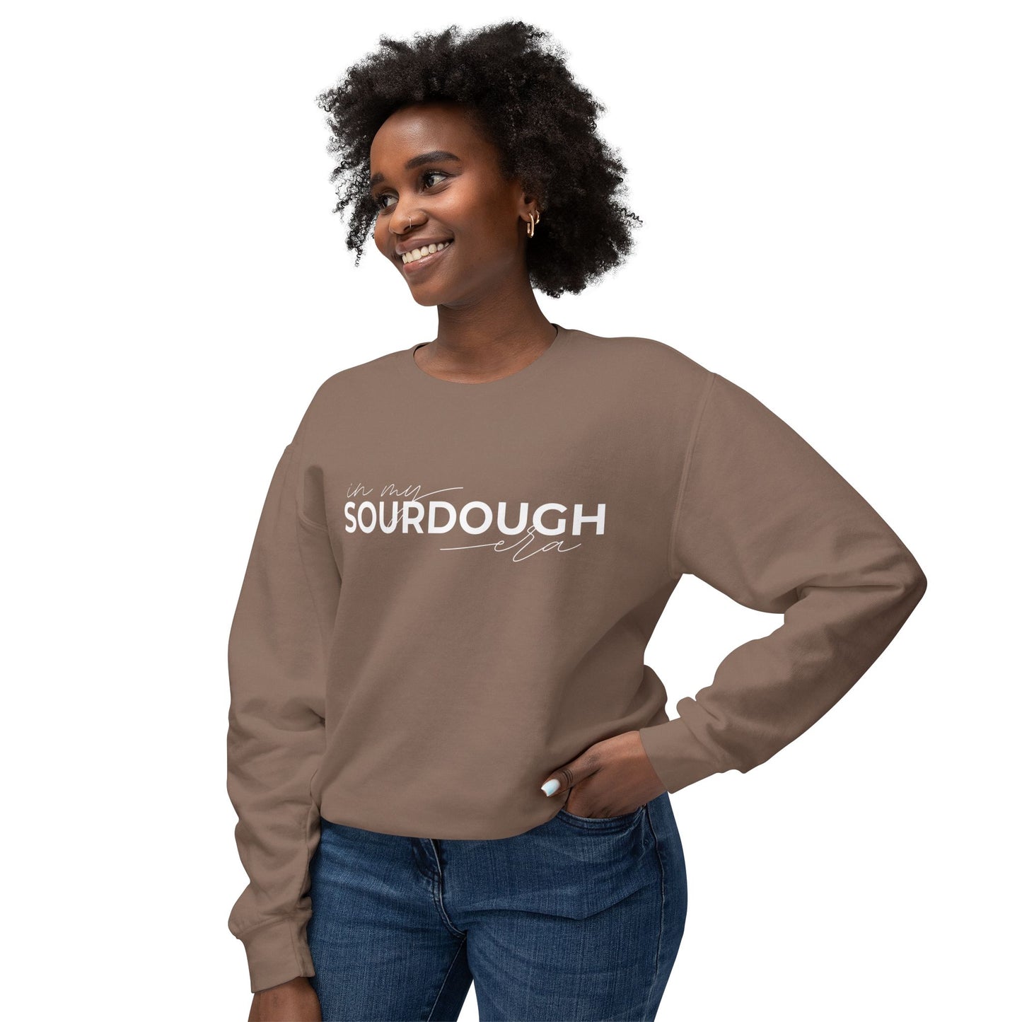 In My Sourdough Era Lightweight Sweatshirt - Amazing Faith Designs