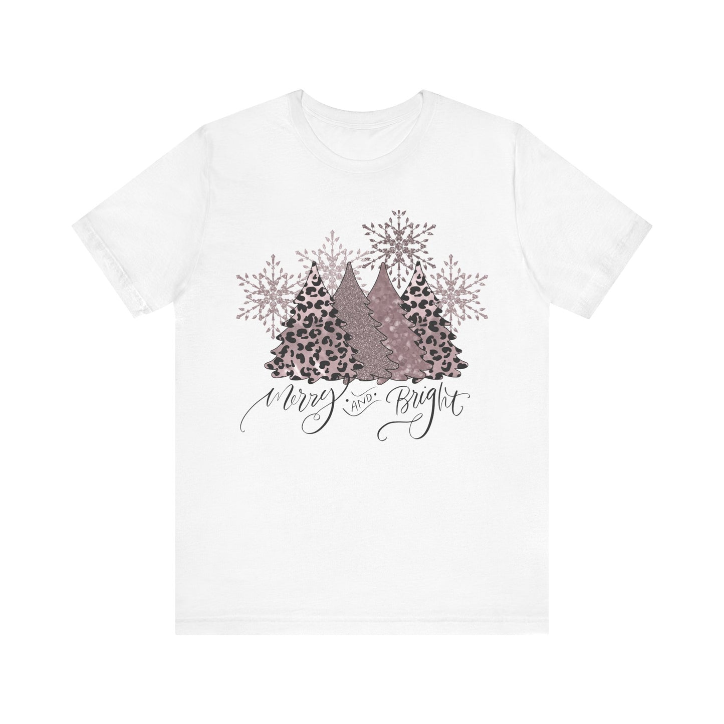 Merry and Bright Leopard Christmas Shirt - Amazing Faith Designs