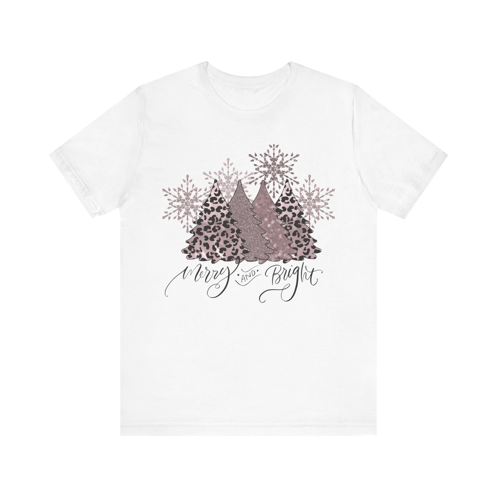 Merry and Bright Leopard Christmas Shirt - Amazing Faith Designs