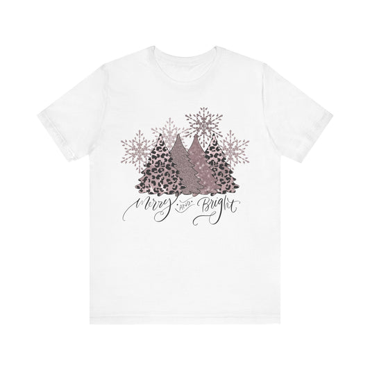 Merry and Bright Leopard Christmas Shirt - Amazing Faith Designs