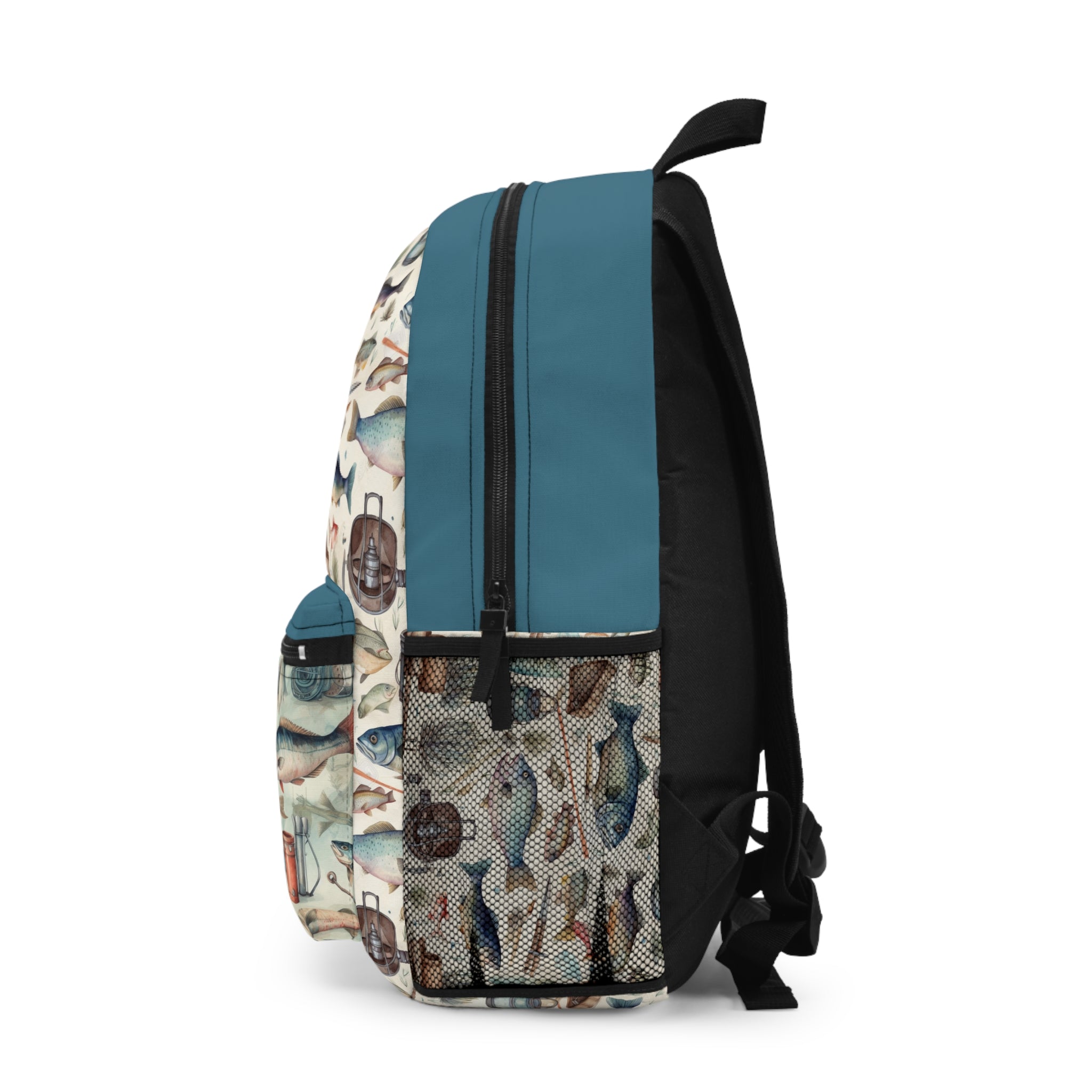 Fishing Personalized Backpack With Water Bottle Pocket