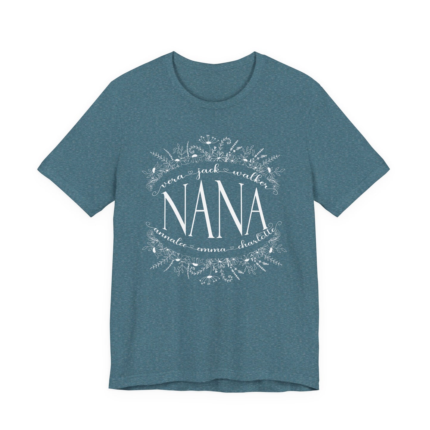 Grandma with Grandkids Personalized T-Shirt Nana Gigi Grammy Mimi - Amazing Faith Designs