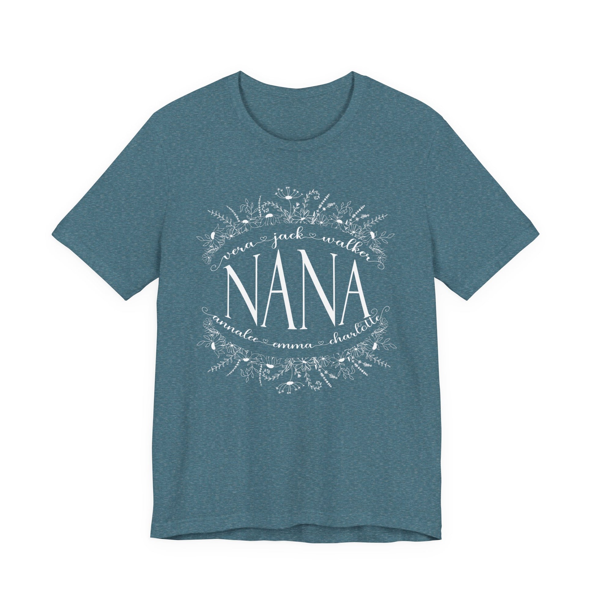 Grandma with Grandkids Personalized T-Shirt Nana Gigi Grammy Mimi - Amazing Faith Designs