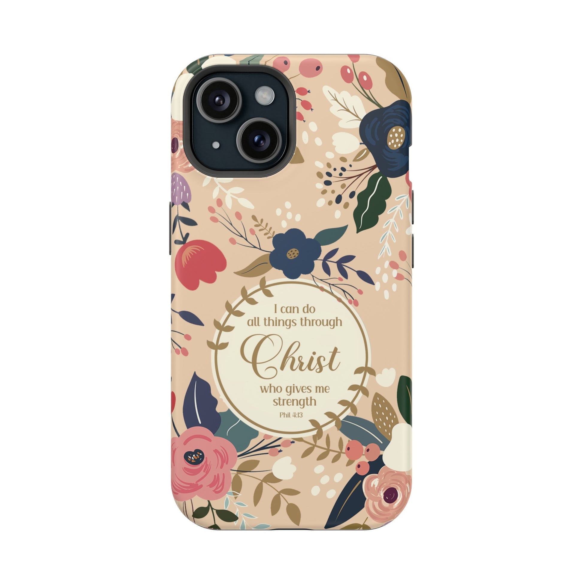 Philippians 4:13 Floral Christian MAGSAFE Phone Case - Amazing Faith Designs