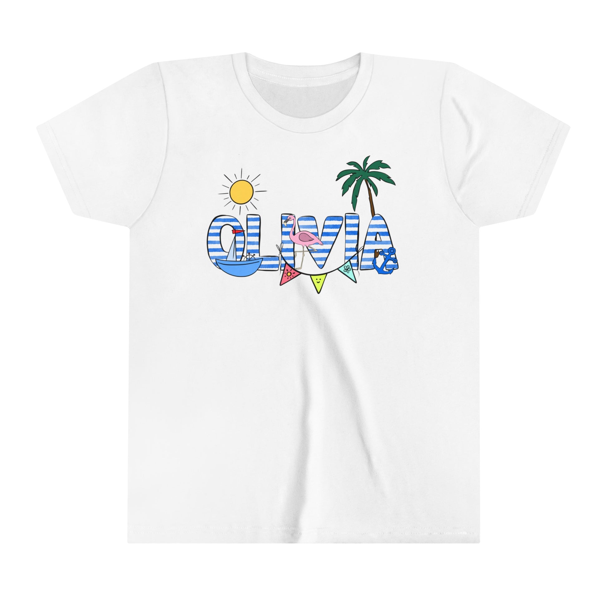 Summer Beach Personalized Youth Child's T-shirt - Amazing Faith Designs