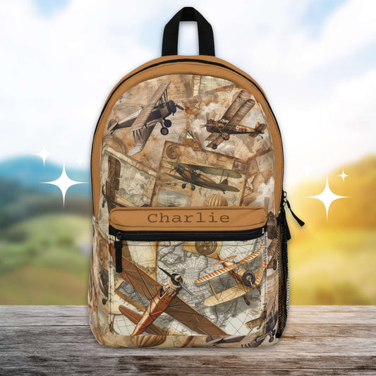 Vintage Airplane Backpack - Amazing Faith Designs