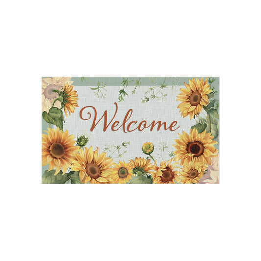 Sunflower Welcome Outdoor Rug - Amazing Faith Designs