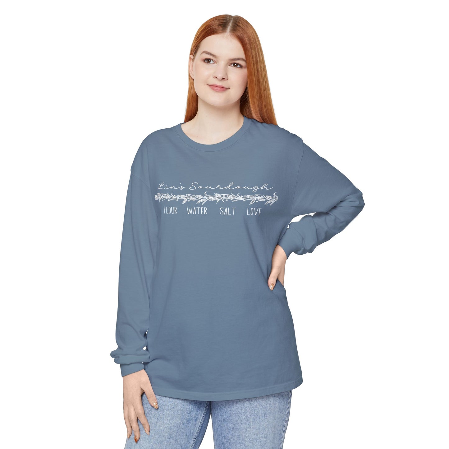 Personalized Flour Water Salt Love Sourdough Long Sleeve T-Shirt - Amazing Faith Designs
