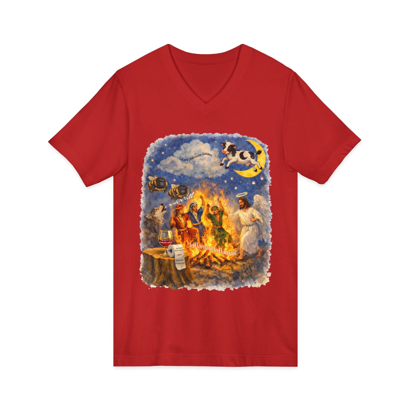 Latin Class V-neck T-shirt - Amazing Faith Designs