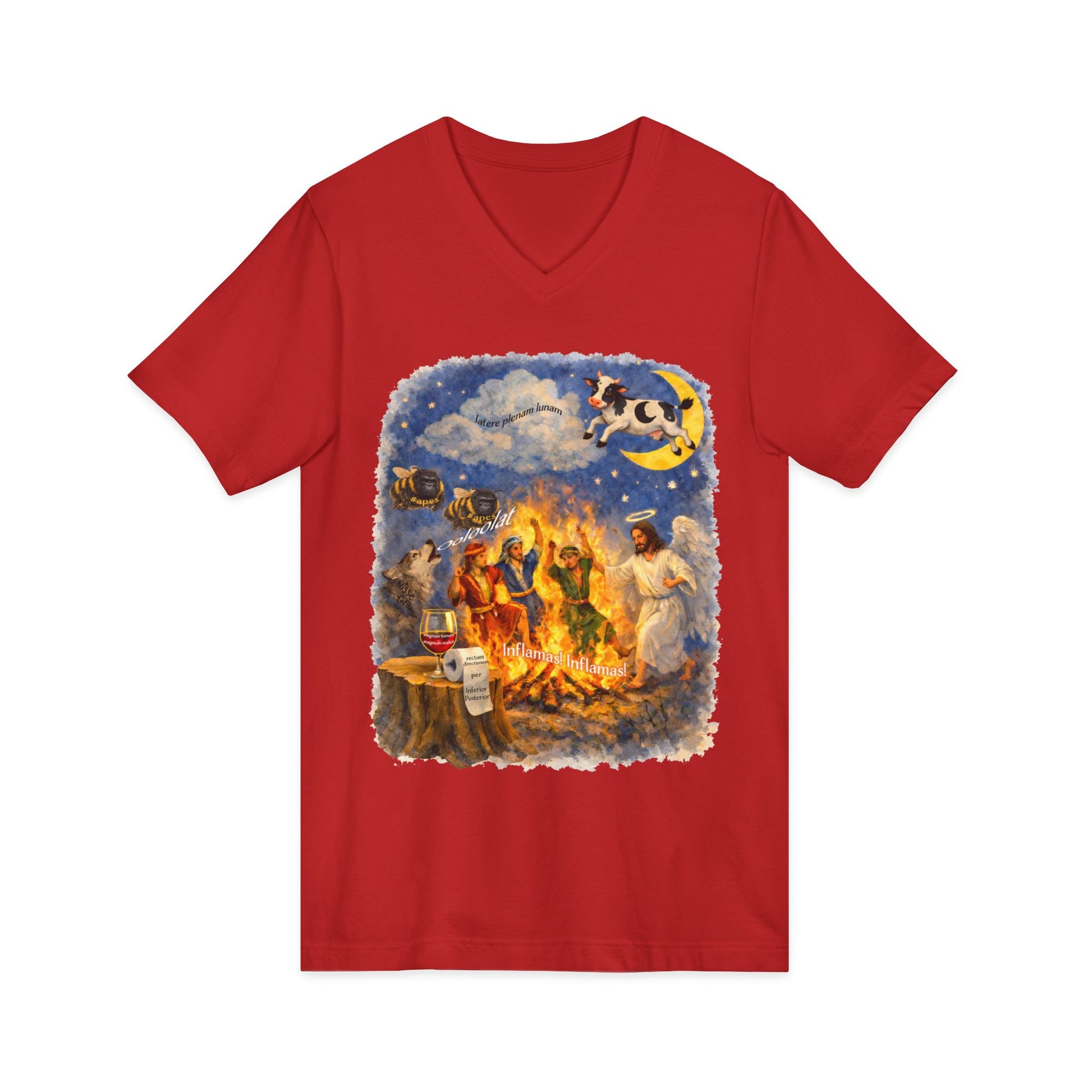 Latin Class V-neck T-shirt - Amazing Faith Designs