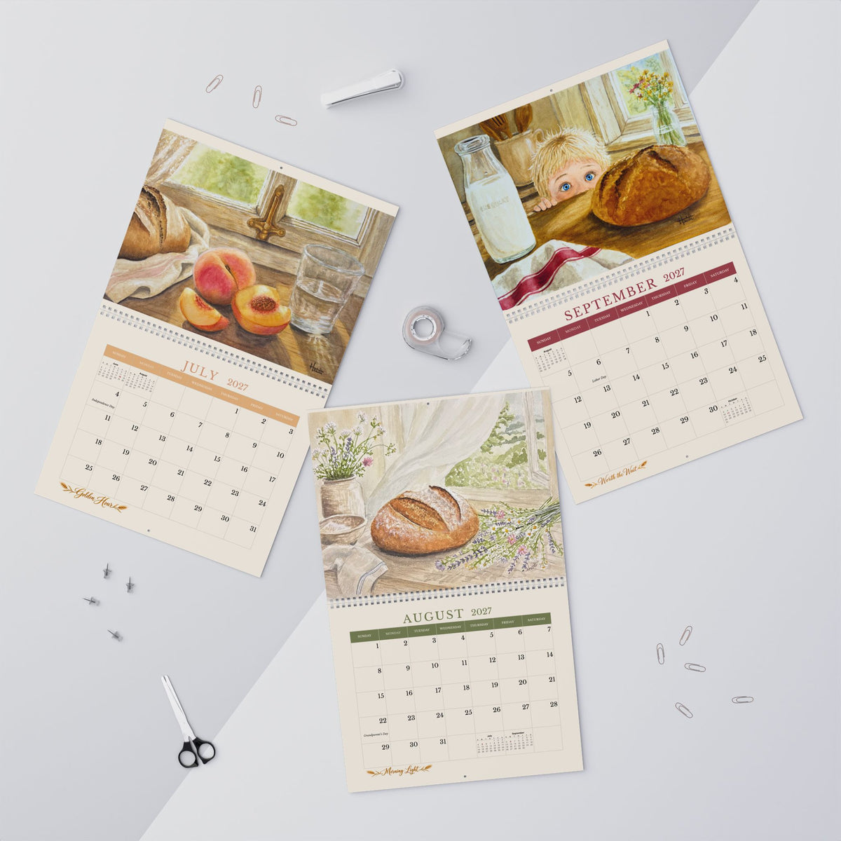 2027 Sourdough Watercolor Calendar