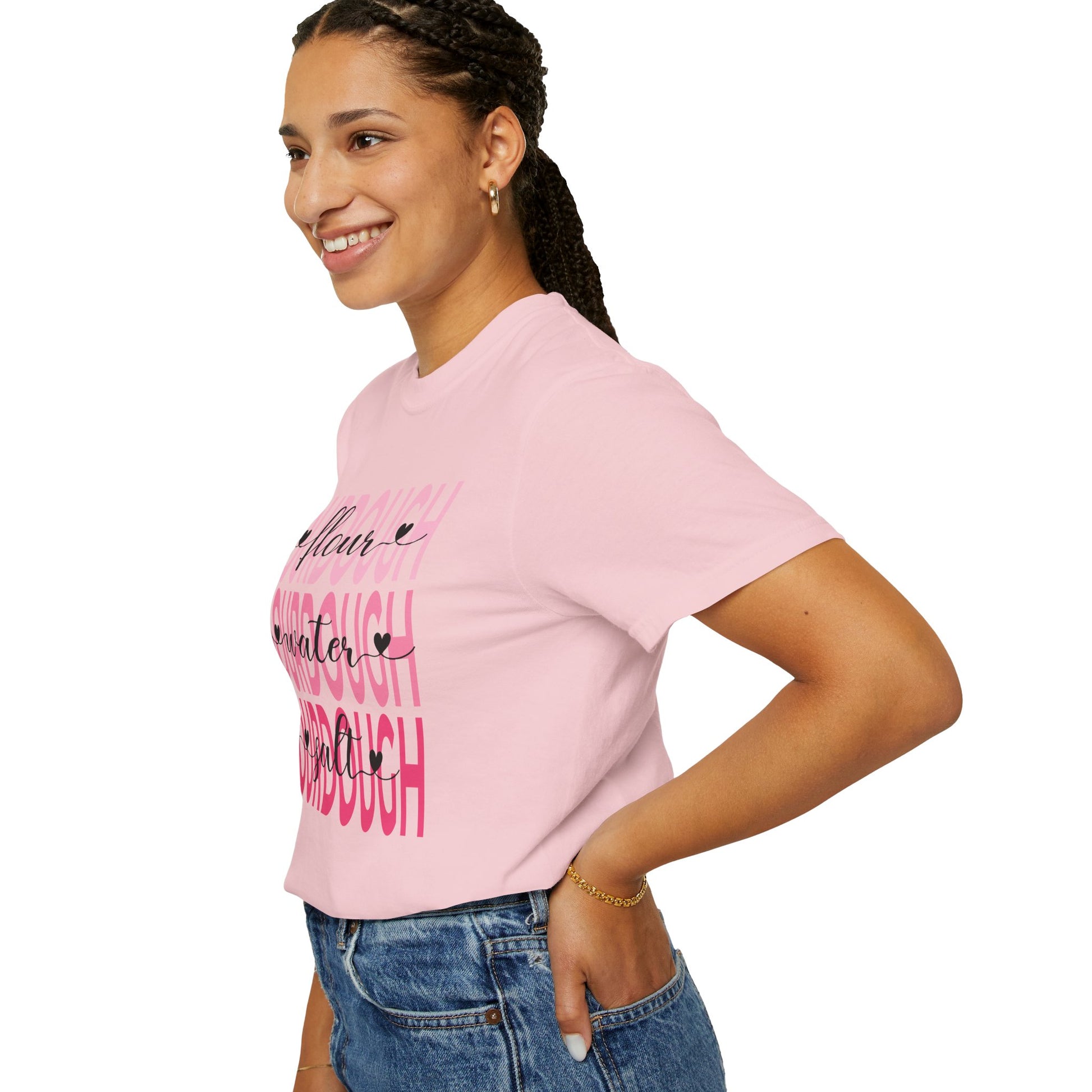 Pink Hearts Sourdough Shirt - Amazing Faith Designs