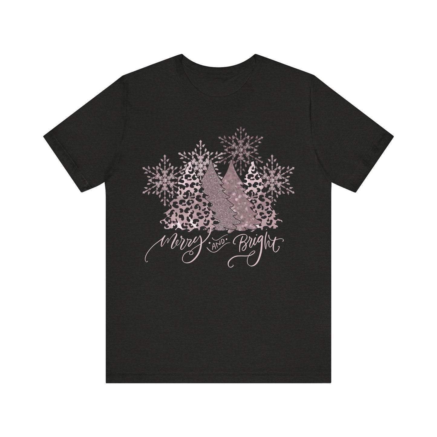 Merry and Bright Leopard Christmas Shirt - Amazing Faith Designs