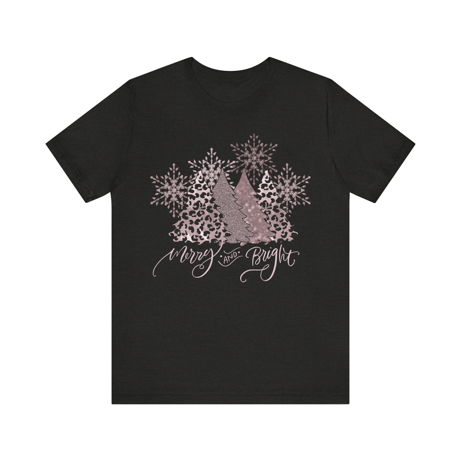 Merry and Bright Leopard Christmas Shirt - Amazing Faith Designs