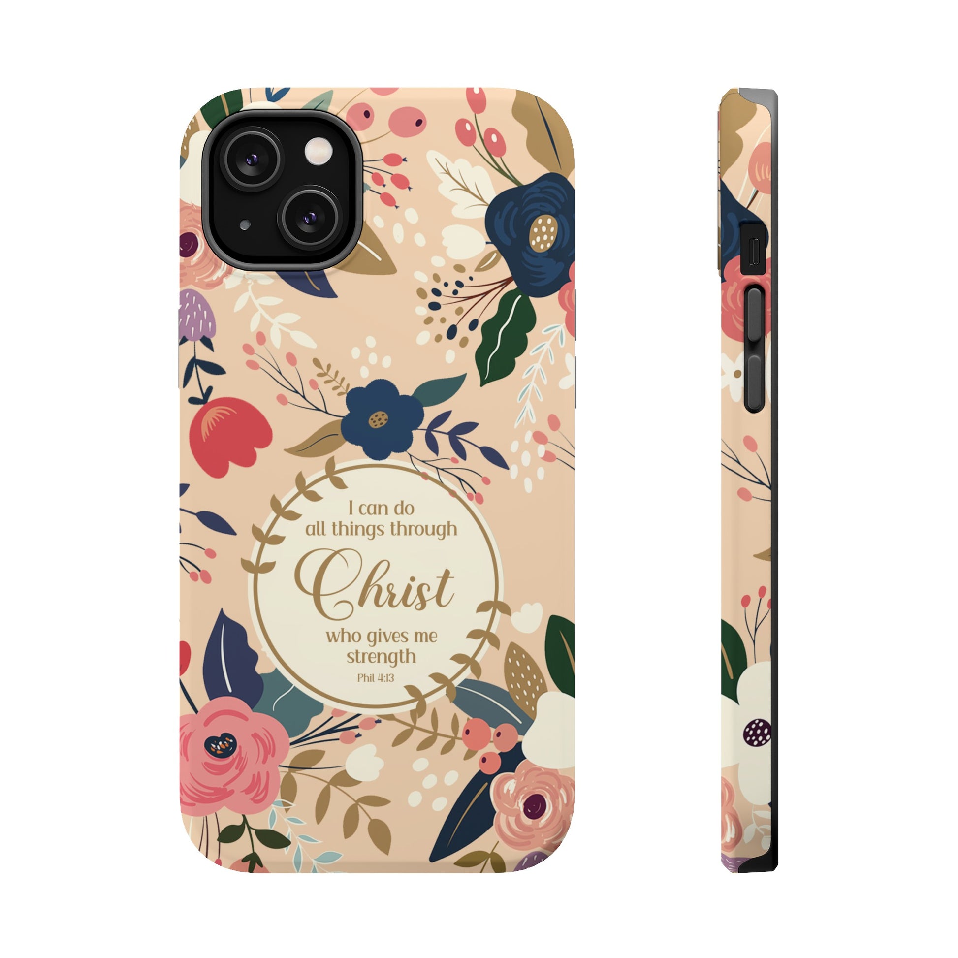 Philippians 4:13 Floral Christian MAGSAFE Phone Case - Amazing Faith Designs