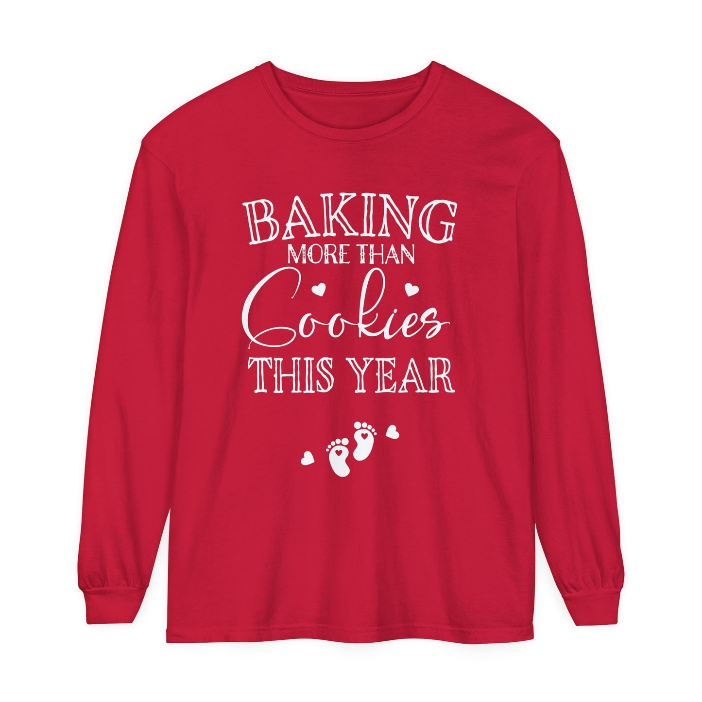 Baking More than Cookies Long Sleeve Pregnancy Tshirt - Amazing Faith Designs