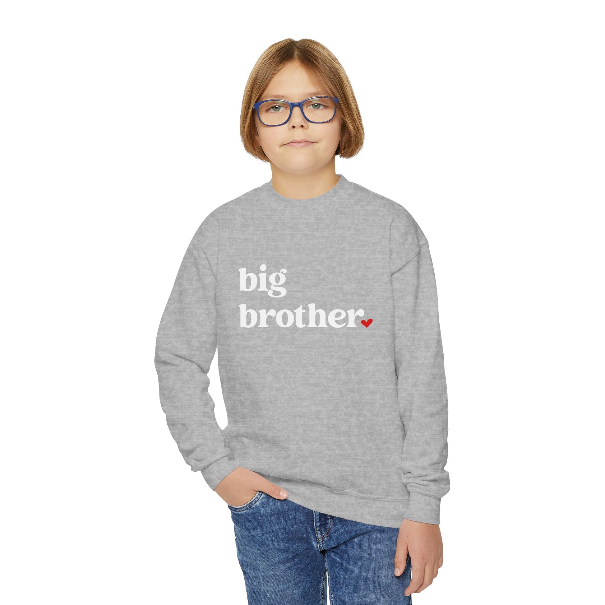 Big Brother Youth Crewneck Sweatshirt - Amazing Faith Designs