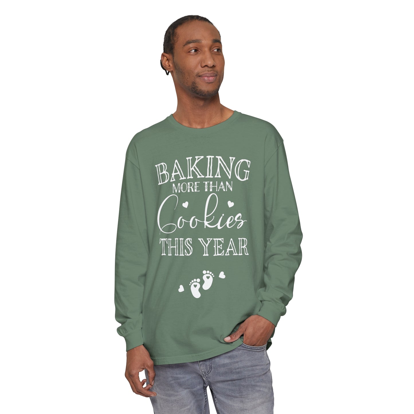 Baking More than Cookies Long Sleeve Pregnancy Tshirt - Amazing Faith Designs