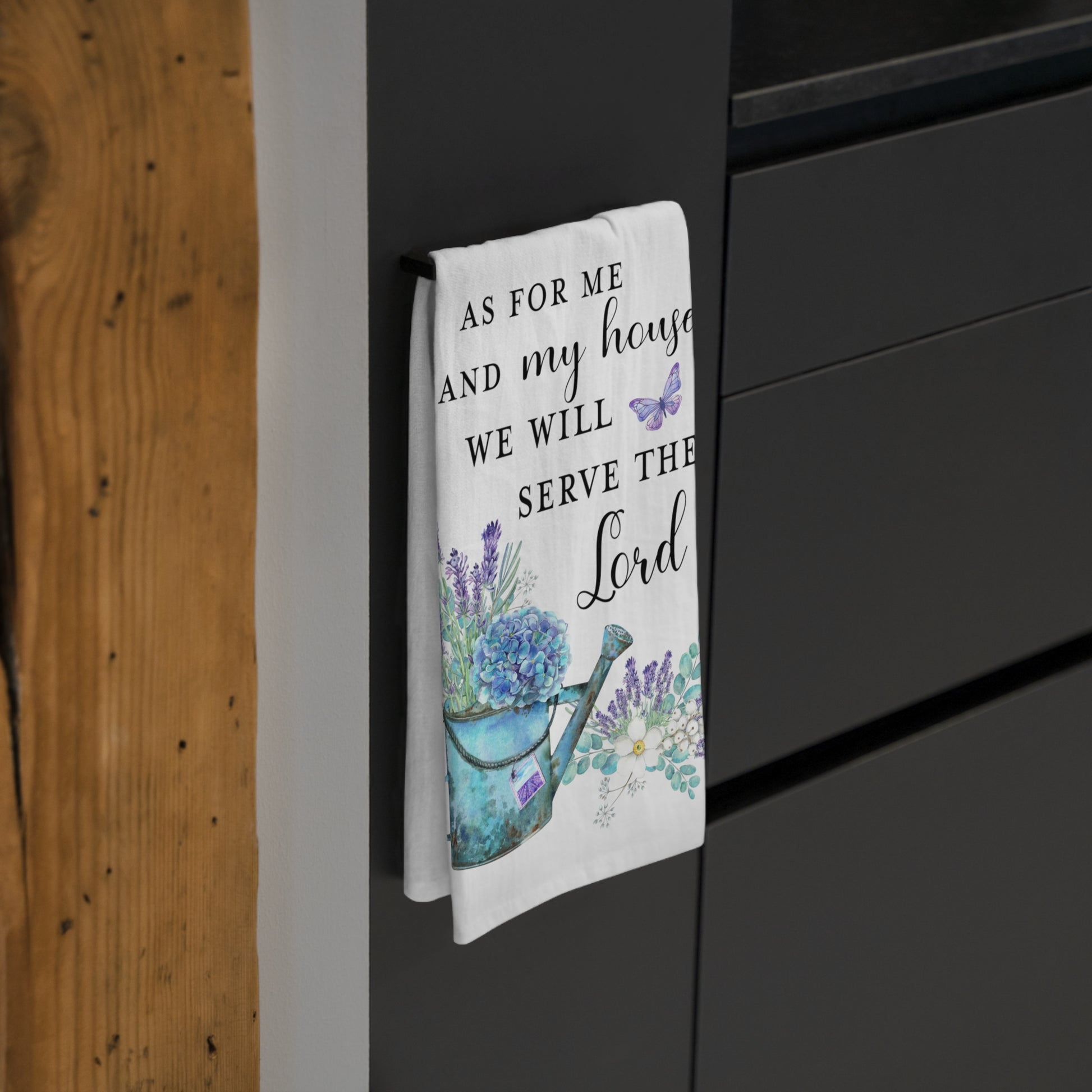 Lavender Scripture Tea Towel - Amazing Faith Designs