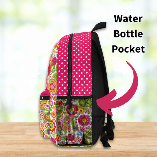 Hippie Flowers Peace Love Joy Backpack - Amazing Faith Designs