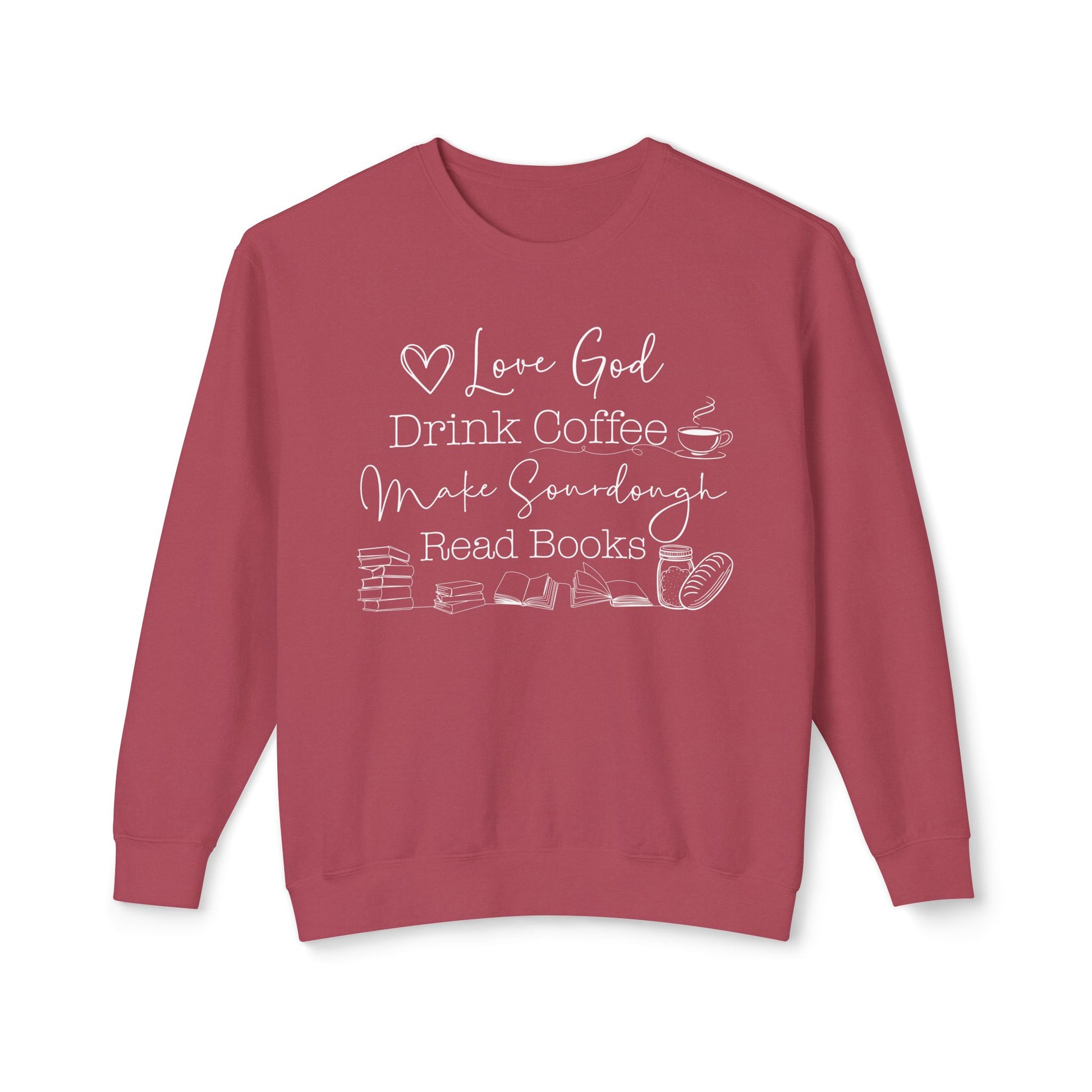 God Coffee Books Sourdough Lightweight Sweatshirt - Amazing Faith Designs