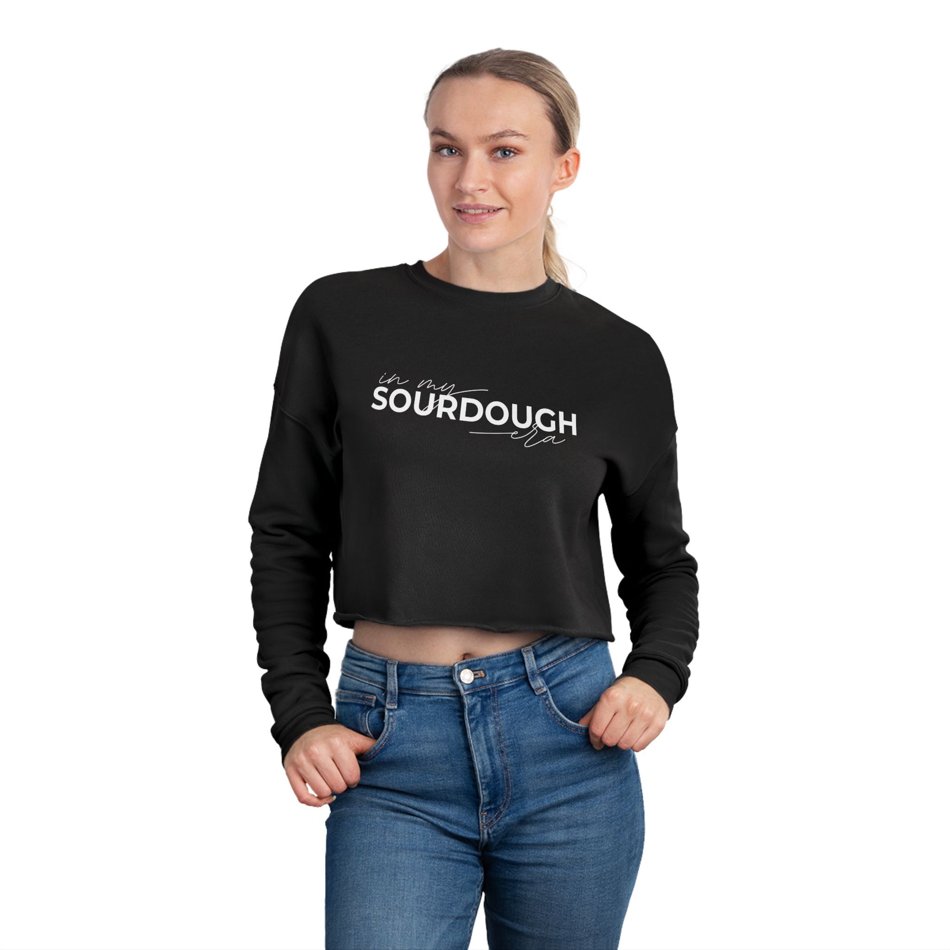 In My Sourdough Era Cropped Sweatshirt - Amazing Faith Designs