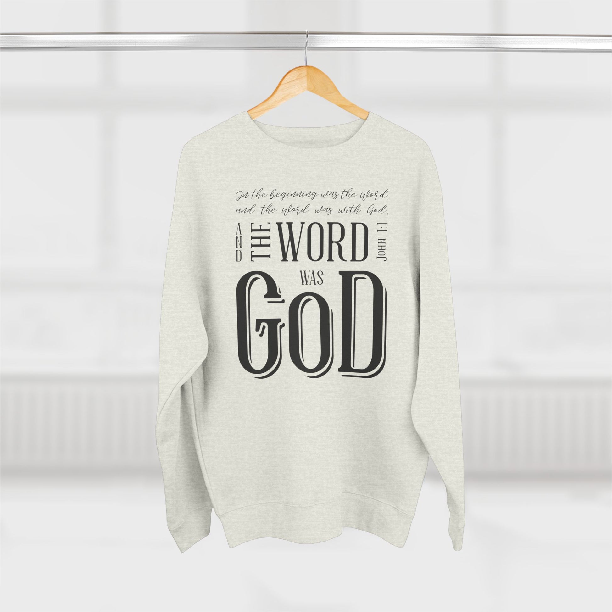 In the Beginning Scripture Christian Sweatshirt - Amazing Faith Designs