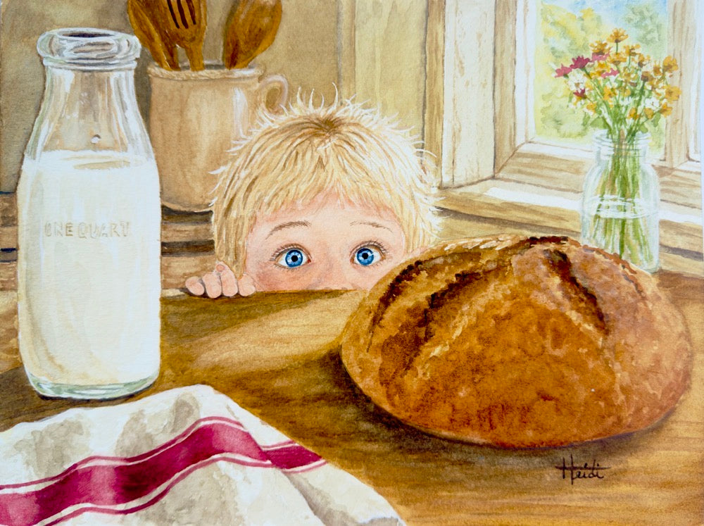 Worth the Wait | Original Sourdough Watercolor Painting & Fine Art Print