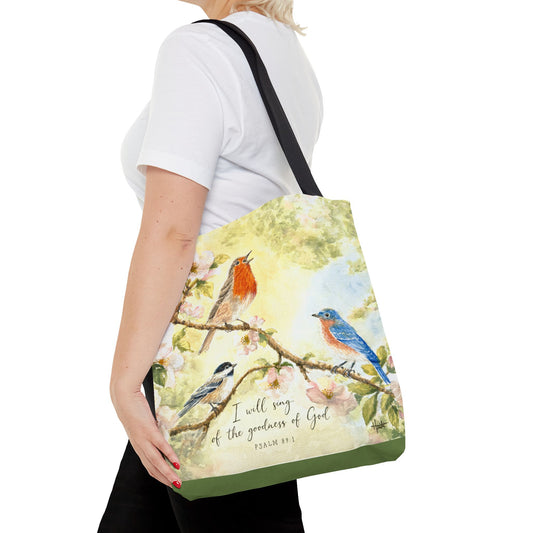 Watercolor Bird Tote Bag | Fine Art Christian Tote