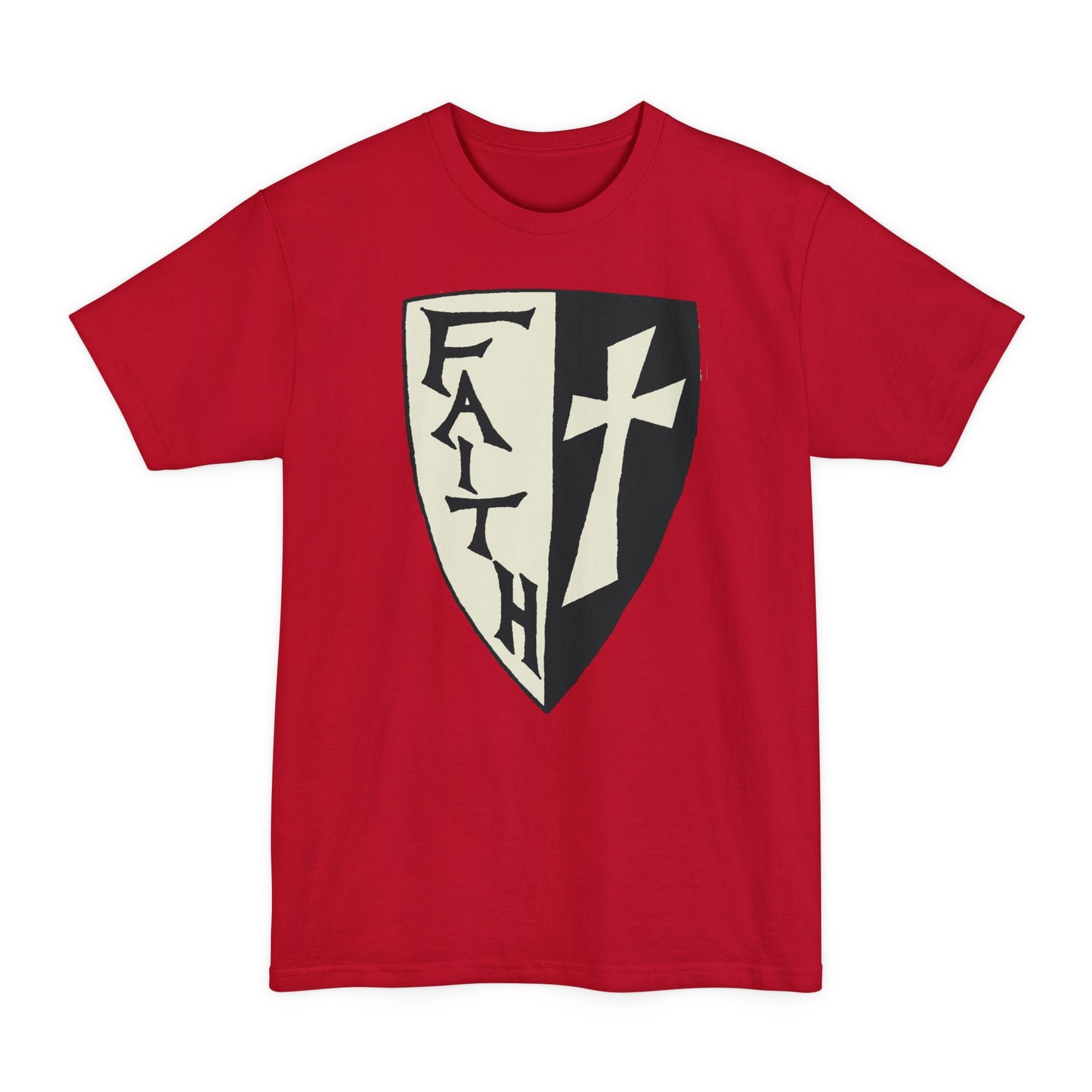 Faith Shield Big and Tall T-Shirt - Amazing Faith Designs